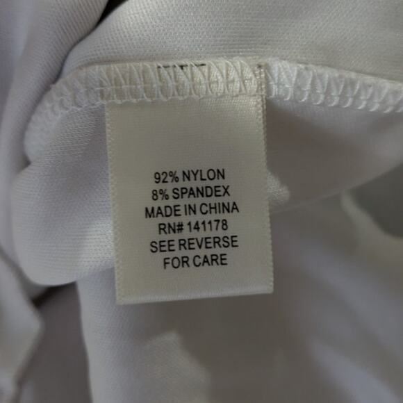 Atelier By Kirious Crop Top Womens L White Floral Short Sleeve Summer Vacation - Picture 6 of 8